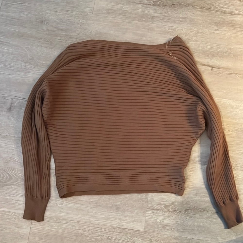 Dolman sleeve camel colored sweater
